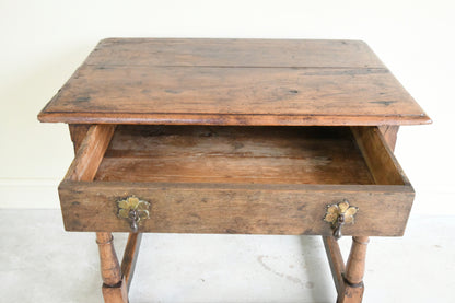 Antique Elm Side Table