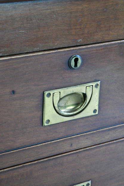 Campaign Style Mahogany Chest of Drawers