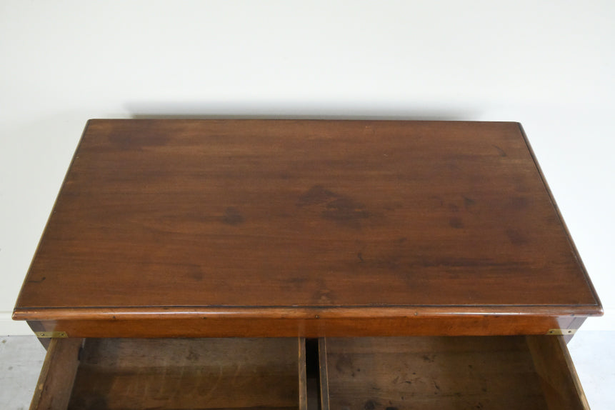 Campaign Style Mahogany Chest of Drawers