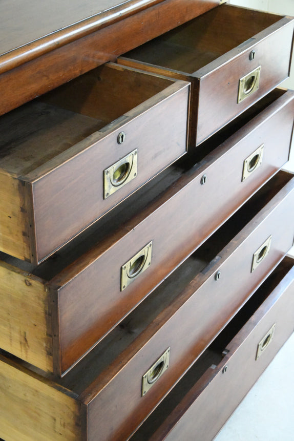 Campaign Style Mahogany Chest of Drawers