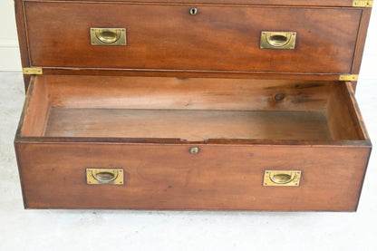 Campaign Style Mahogany Chest of Drawers