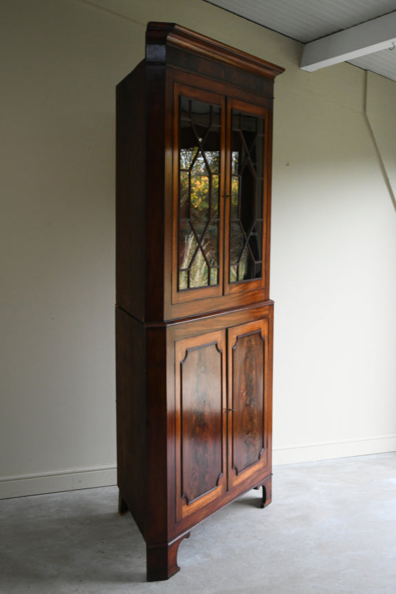 Antique Mahogany Astragal Glazed Corner Cabinet