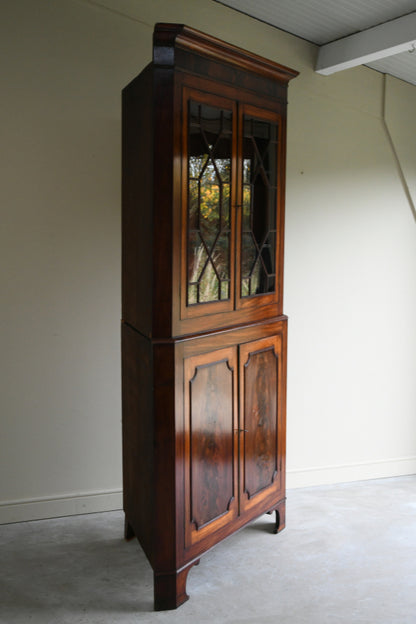 Antique Mahogany Astragal Glazed Corner Cabinet