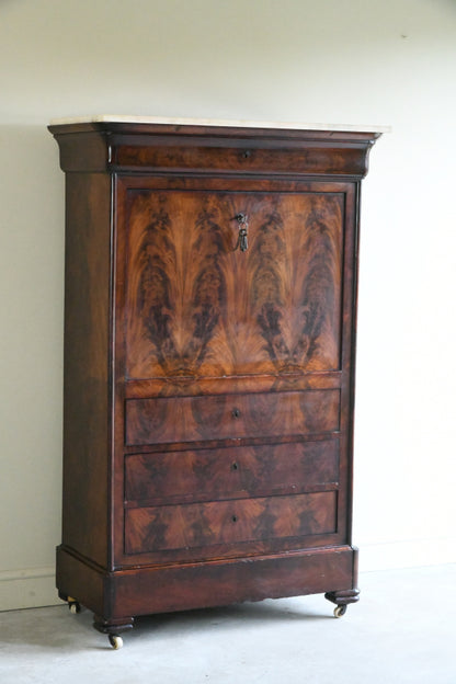 Antique Continental Walnut Escritoire