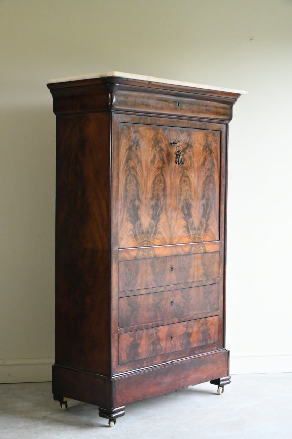 Antique Continental Walnut Escritoire