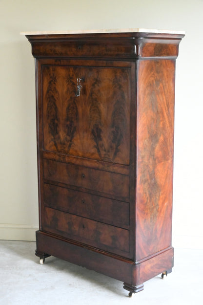 Antique Continental Walnut Escritoire