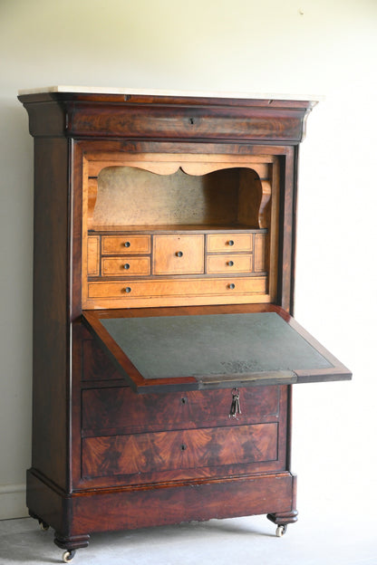 Antique Continental Walnut Escritoire