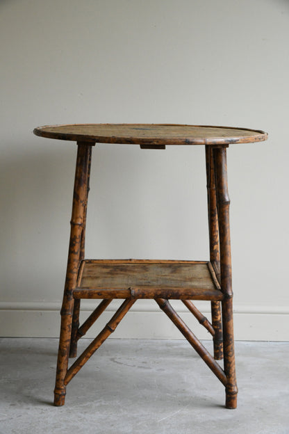 Antique Bamboo Round Table