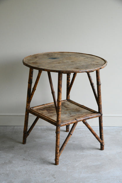 Antique Bamboo Round Table