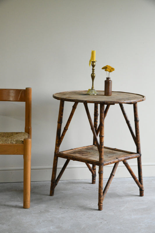 Antique Bamboo Round Table