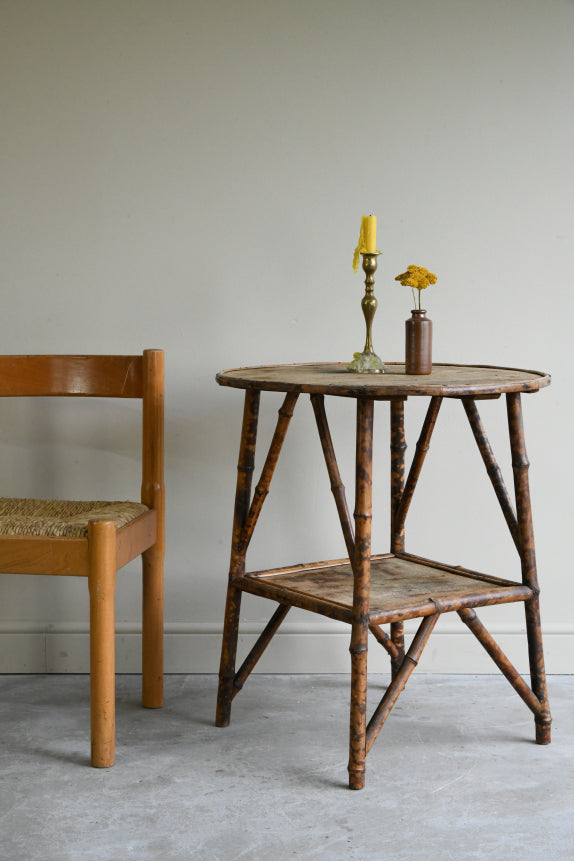 Antique Bamboo Round Table