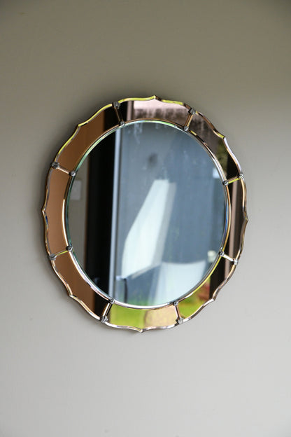 Vintage Deco Style Peach Mirror