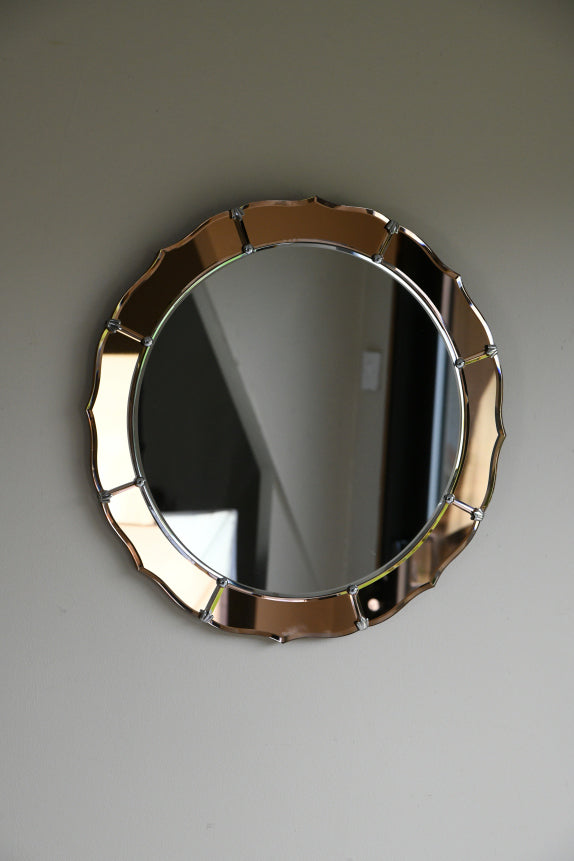 Vintage Deco Style Peach Mirror