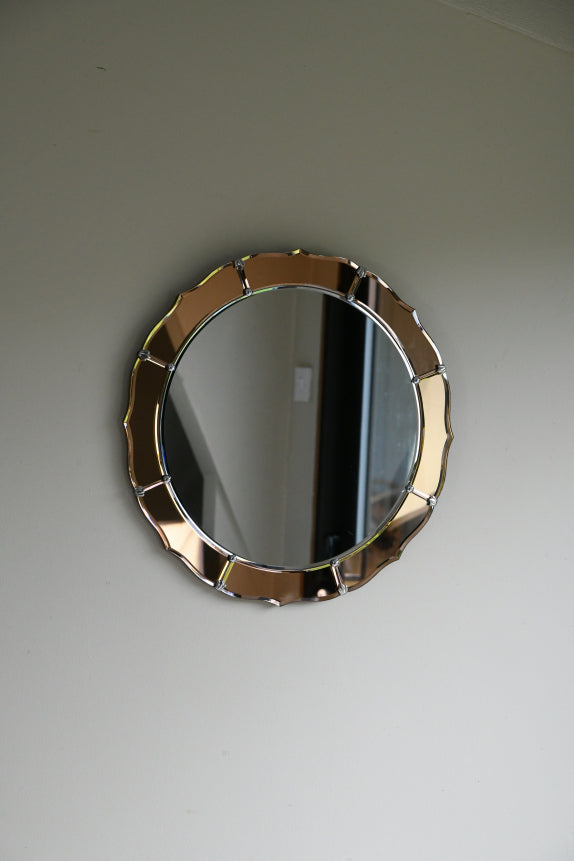 Vintage Deco Style Peach Mirror