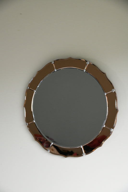 Vintage Deco Style Peach Mirror