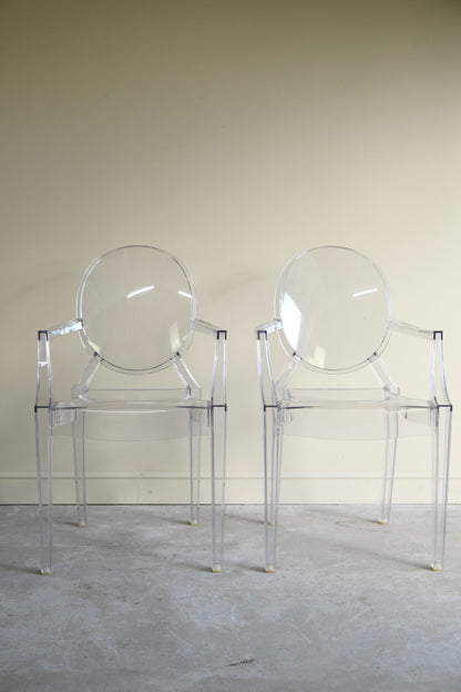 Pair Kartell Louis Ghost Chairs