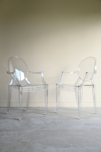 Pair Kartell Louis Ghost Chairs