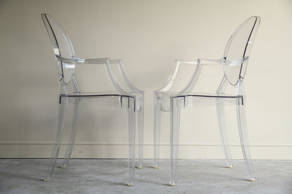 Pair Kartell Louis Ghost Chairs