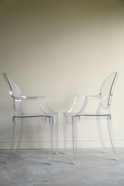 Pair Kartell Louis Ghost Chairs