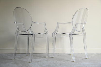 Pair Kartell Louis Ghost Chairs