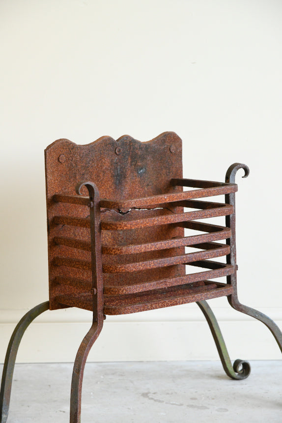 Antique Open Fire Cast Iron Fire Basket