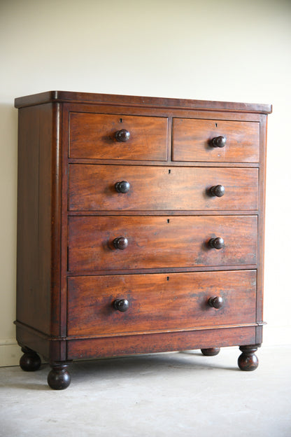 Antique Victorian Mahogany Chest of Drawers