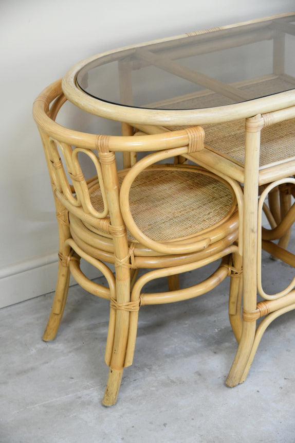 Vintage Bamboo Cane Table Chairs – Kernow Furniture