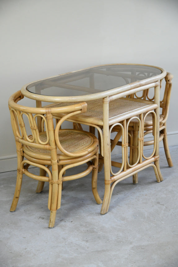Vintage Bamboo Cane Table Chairs – Kernow Furniture