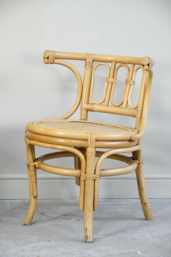 Vintage Bamboo & Cane Table & Chairs