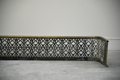 Edwardian Pierced Brass Fire Fender