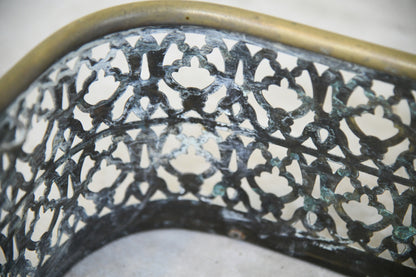 Edwardian Pierced Brass Fire Fender