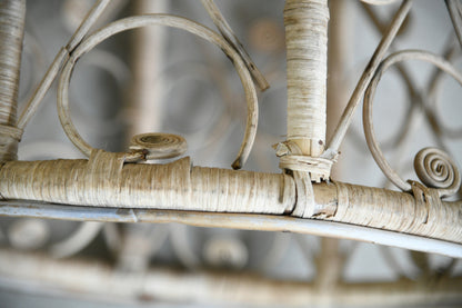 Vintage Round Cane Side Table