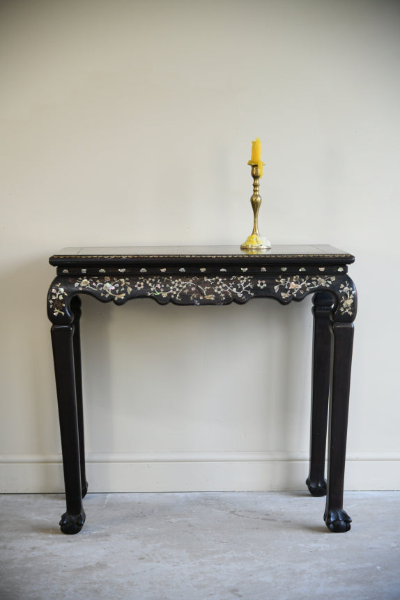 Antique Chinese Inlaid Occasional Table