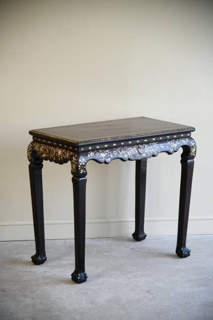 Antique Chinese Inlaid Occasional Table