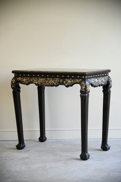 Antique Chinese Inlaid Occasional Table