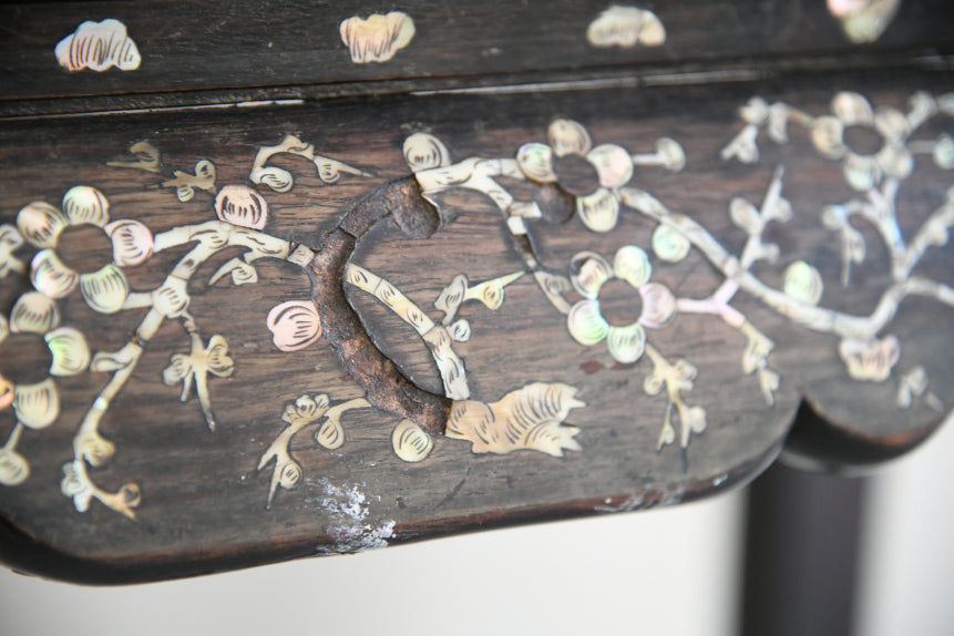 Antique Chinese Inlaid Occasional Table