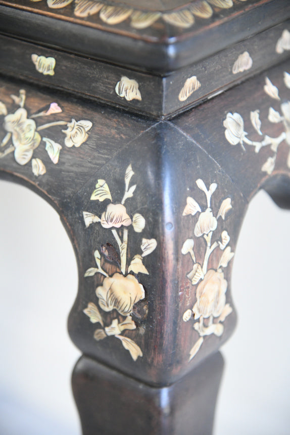 Antique Chinese Inlaid Occasional Table