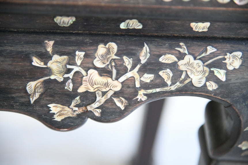 Antique Chinese Inlaid Occasional Table