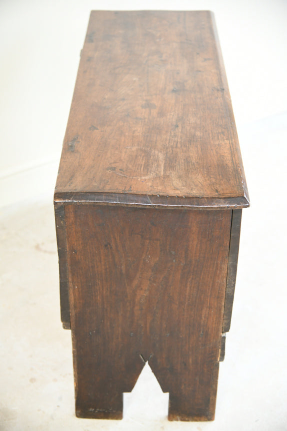 Antique English Oak Six Plank Chest