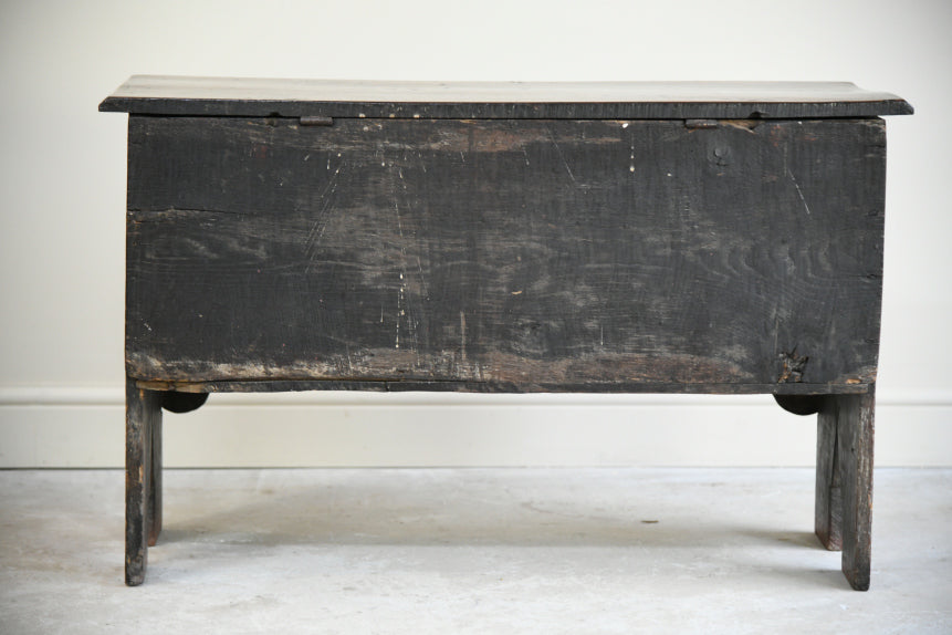 Antique English Oak Six Plank Chest