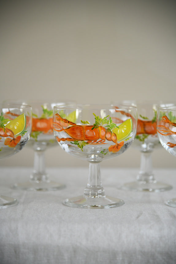 5 Vintage Prawn Cocktail Glass Dishes