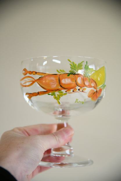 5 Vintage Prawn Cocktail Glass Dishes