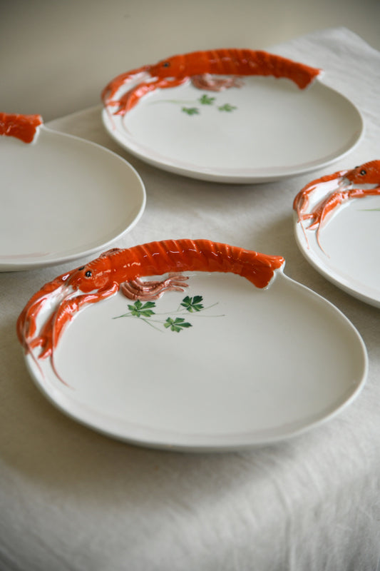 4 Vintage Italian V.B.C for Tre Art Prawn Dishes