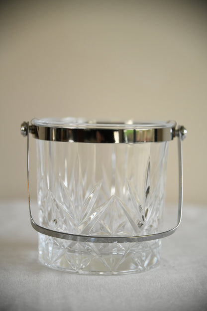 Vintage Glass Ice Bucket