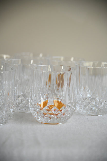 8 Vintage Cristal D'arques Durand Longchamp Rocks Whiskey Tumblers Glasses