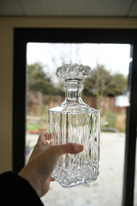 Vintage Glass Whiskey Decanter