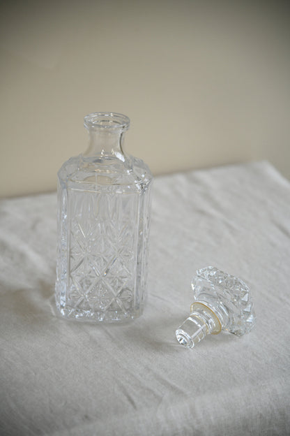 Vintage Glass Whiskey Decanter