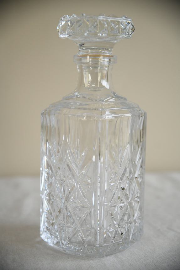 Vintage Glass Whiskey Decanter