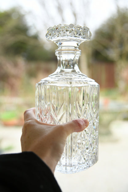 Vintage Glass Whiskey Decanter