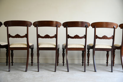 6 Antique Mahogany Bar Back Dining Chairs